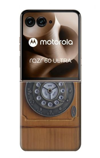 S3146 Antique Wall Retro Dial Phone Case For Motorola Razr 70 Ultra, 60 Ultra, 50 Ultra, Ultra 2026, Ultra 2025