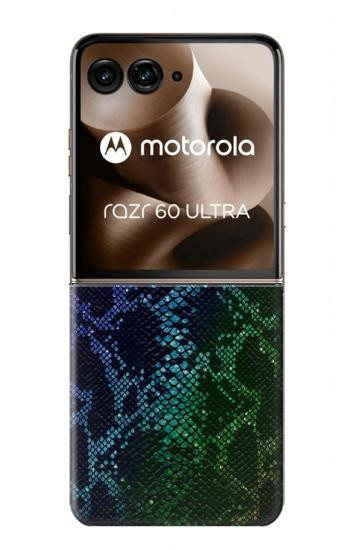 S3366 Rainbow Python Skin Graphic Print Case For Motorola Razr 70 Ultra, 60 Ultra, 50 Ultra, Ultra 2026, Ultra 2025