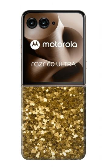 S3388 Gold Glitter Graphic Print Case For Motorola Razr 70 Ultra, 60 Ultra, 50 Ultra, Ultra 2026, Ultra 2025