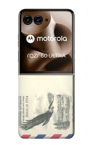 S3551 Vintage Airmail Envelope Art Case For Motorola Razr 70 Ultra, 60 Ultra, 50 Ultra, Ultra 2026, Ultra 2025