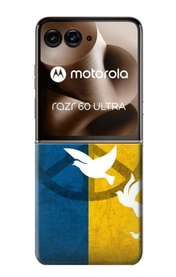 S3857 Peace Dove Ukraine Flag Case For Motorola Razr 70 Ultra, 60 Ultra, 50 Ultra, Ultra 2026, Ultra 2025
