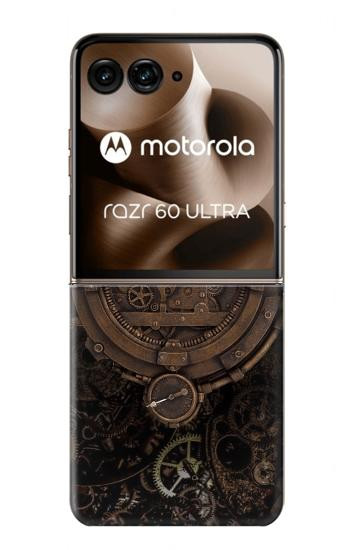 S3902 Steampunk Clock Gear Case For Motorola Razr 70 Ultra, 60 Ultra, 50 Ultra, Ultra 2026, Ultra 2025