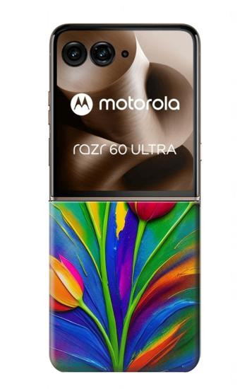 S3926 Colorful Tulip Oil Painting Case For Motorola Razr 70 Ultra, 60 Ultra, 50 Ultra, Ultra 2026, Ultra 2025