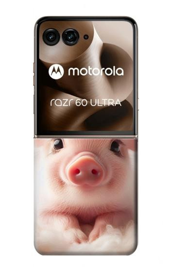 S3979 Cute Baby Pig Case For Motorola Razr 70 Ultra, 60 Ultra, 50 Ultra, Ultra 2026, Ultra 2025