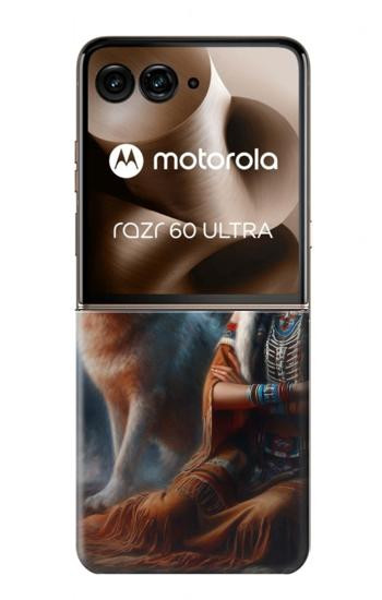 S3995 Grim Wolf Indian Girl Case For Motorola Razr 70 Ultra, 60 Ultra, 50 Ultra, Ultra 2026, Ultra 2025