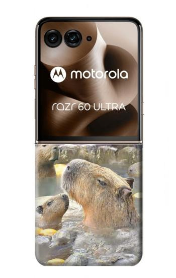 S4030 Capybara Hot Spring Case For Motorola Razr 70 Ultra, 60 Ultra, 50 Ultra, Ultra 2026, Ultra 2025
