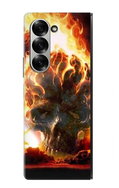 S0863 Hell Fire Skull Case For Samsung Galaxy Z Fold 7