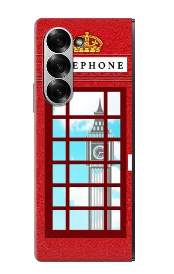 S2059 England British Telephone Box Minimalist Case For Samsung Galaxy Z Fold 7