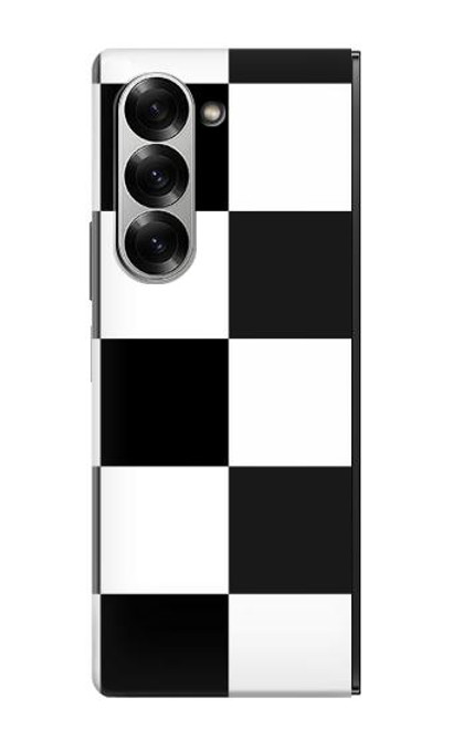 S2492 Black and White Check Case For Samsung Galaxy Z Fold 7