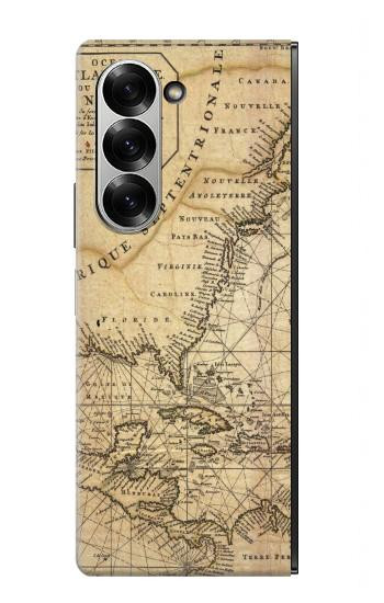 S2506 Exploration North America Map Case For Samsung Galaxy Z Fold 7