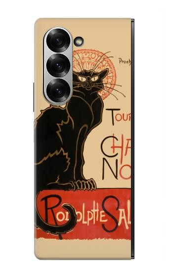 S2739 Chat Noir Black Cat Vintage Case For Samsung Galaxy Z Fold 7