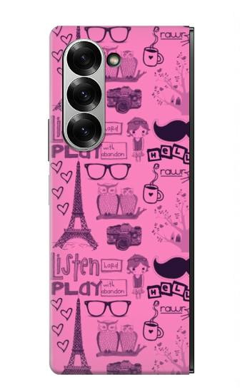 S2885 Paris Pink Case For Samsung Galaxy Z Fold 7