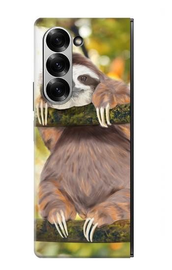 S3138 Cute Baby Sloth Paint Case For Samsung Galaxy Z Fold 7