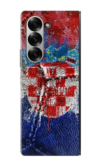 S3313 Croatia Flag Vintage Football Graphic Case For Samsung Galaxy Z Fold 7