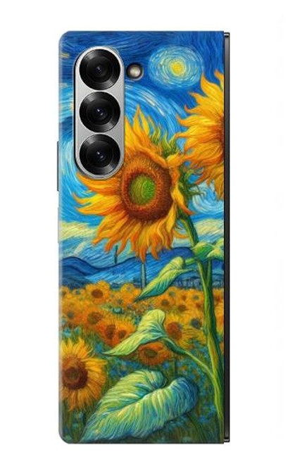 S4019 Sunflower Van Gogh Style Case For Samsung Galaxy Z Fold 7