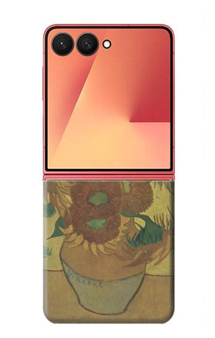 S0214 Van Gogh Vase Fifteen Sunflowers Case For Samsung Galaxy Z Flip 7