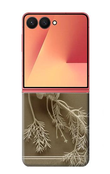 S1386 Paper Sculpture Owl Case For Samsung Galaxy Z Flip 7