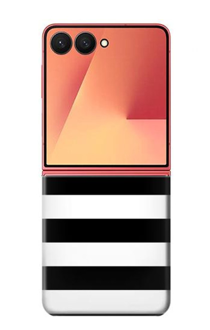 S1596 Black and White Striped Case For Samsung Galaxy Z Flip 7