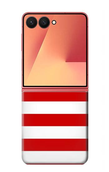 S2364 Red and White Striped Case For Samsung Galaxy Z Flip 7
