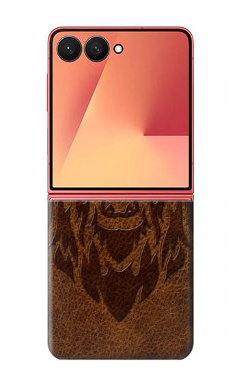 S2529 Leo Zodiac Tattoo Brown Graphic Print Case For Samsung Galaxy Z Flip 7