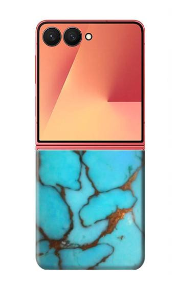 S2685 Aqua Turquoise Gemstone Graphic Printed Case For Samsung Galaxy Z Flip 7