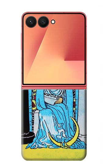 S2837 The High Priestess Vintage Tarot Card Case For Samsung Galaxy Z Flip 7