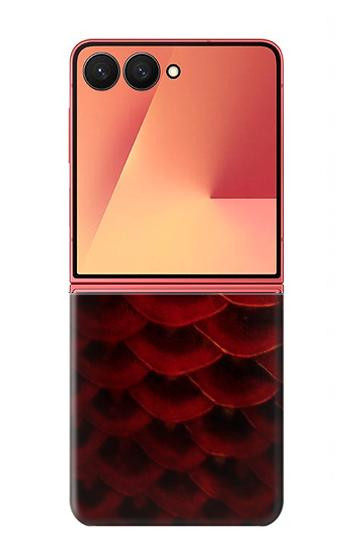 S2879 Red Arowana Fish Scale Case For Samsung Galaxy Z Flip 7