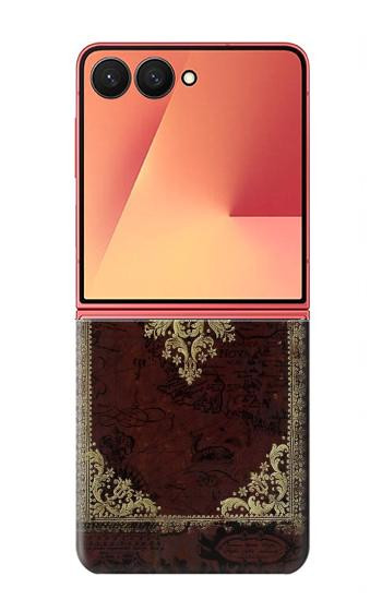 S3014 Vintage Map Book Cover Case For Samsung Galaxy Z Flip 7