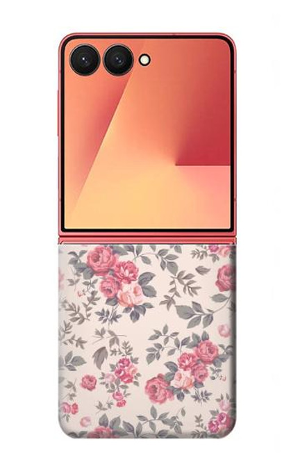 S3095 Vintage Rose Pattern Case For Samsung Galaxy Z Flip 7 S3095 Vintage Rose Pattern Case For Samsung Galaxy Z Flip 7