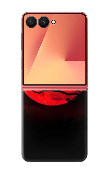 S3328 Crow Red Moon Case For Samsung Galaxy Z Flip 7