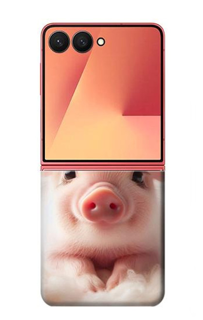 S3979 Cute Baby Pig Case For Samsung Galaxy Z Flip 7