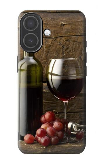 S1316 Grapes Bottle and Glass of Red Wine Case For iPhone 17