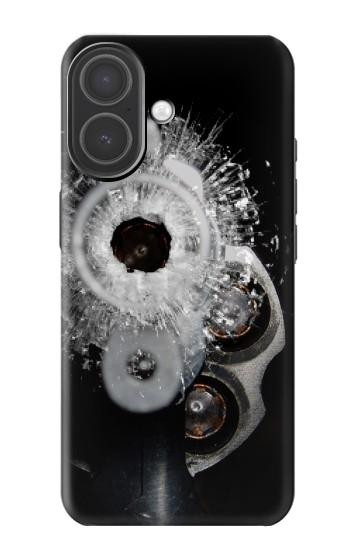 S2387 Gun Bullet Hole Glass Case For iPhone 17