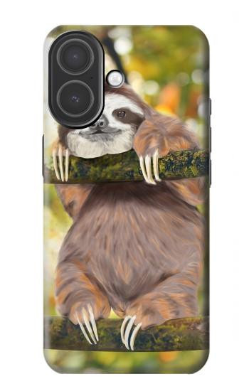 S3138 Cute Baby Sloth Paint Case For iPhone 17