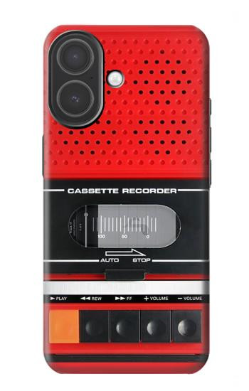 S3204 Red Cassette Recorder Graphic Case For iPhone 17