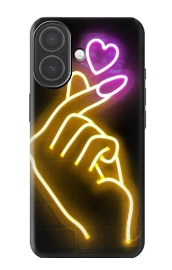 S3512 Cute Mini Heart Neon Graphic Case For iPhone 17