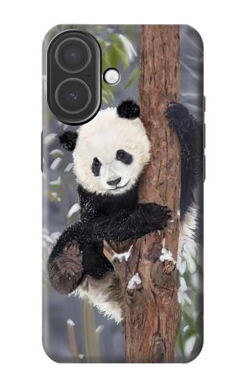 S3793 Cute Baby Panda Snow Painting Case For iPhone 17