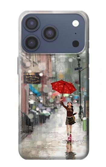 S0108 Girl in The Rain Case For iPhone 17 Pro, 18 Pro