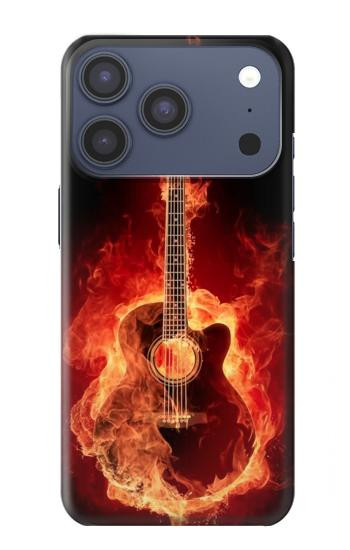 S0415 Fire Guitar Burn Case For iPhone 17 Pro, 18 Pro