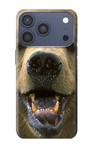 S0840 Grizzly Bear Face Case For iPhone 17 Pro, 18 Pro