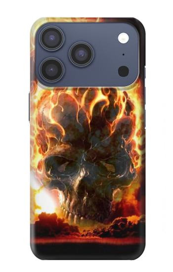 S0863 Hell Fire Skull Case For iPhone 17 Pro, 18 Pro