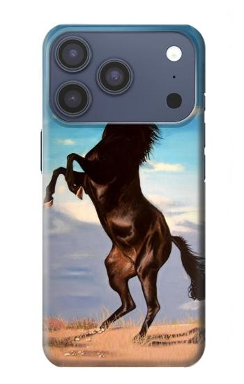 S0934 Wild Black Horse Case For iPhone 17 Pro, 18 Pro