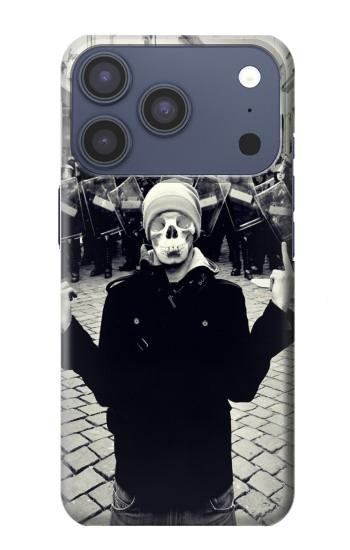 S1108 Skull Mask Man Protester Case For iPhone 17 Pro, 18 Pro
