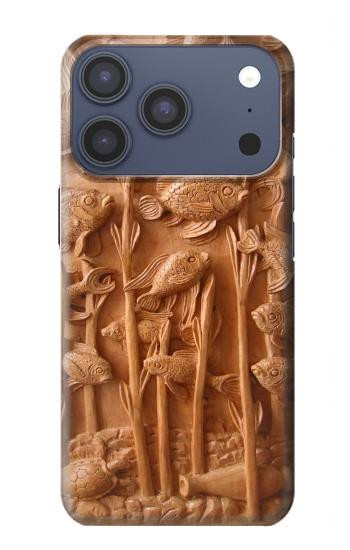 S1307 Fish Wood Carving Graphic Printed Case For iPhone 17 Pro