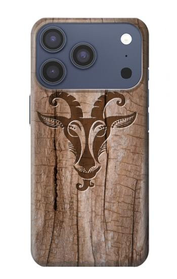 S2183 Goat Wood Graphic Printed Case For iPhone 17 Pro, 18 Pro