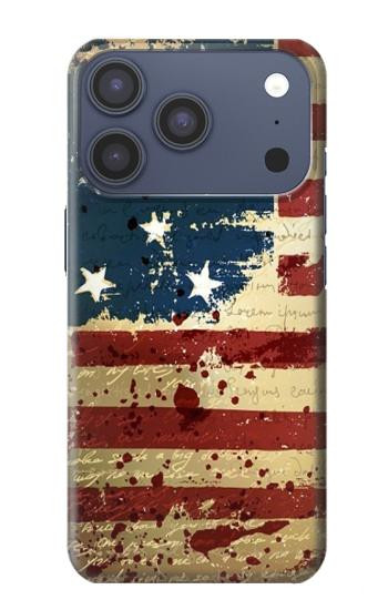 S2349 Old American Flag Case For iPhone 17 Pro, 18 Pro