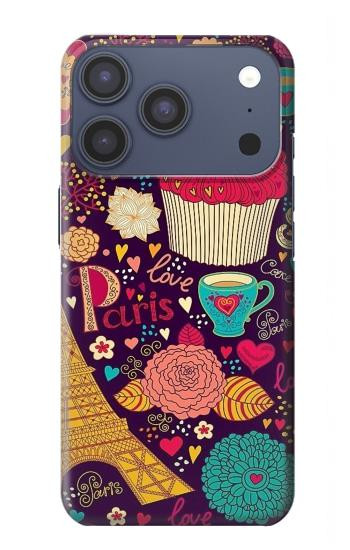 S2353 Paris Cartoon Vintage Pattern Case For iPhone 17 Pro, 18 Pro