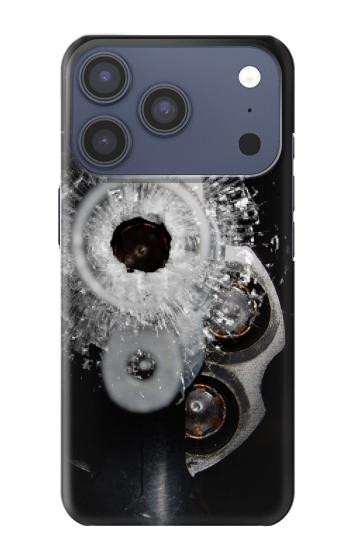 S2387 Gun Bullet Hole Glass Case For iPhone 17 Pro