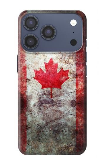 S2490 Canada Maple Leaf Flag Texture Case For iPhone 17 Pro, 18 Pro