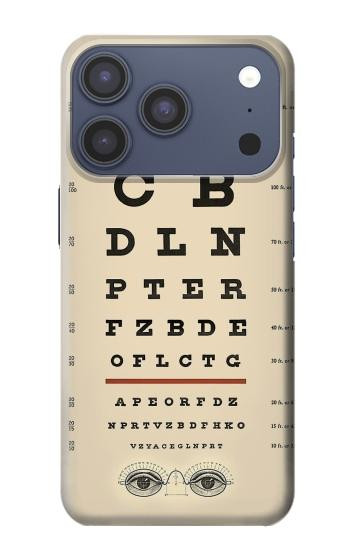 S2502 Eye Exam Chart Decorative Decoupage Poster Case For iPhone 17 Pro, 18 Pro